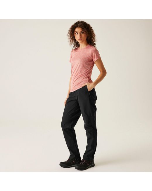 Regatta Black Highton Waterproof Overtrousers (long)