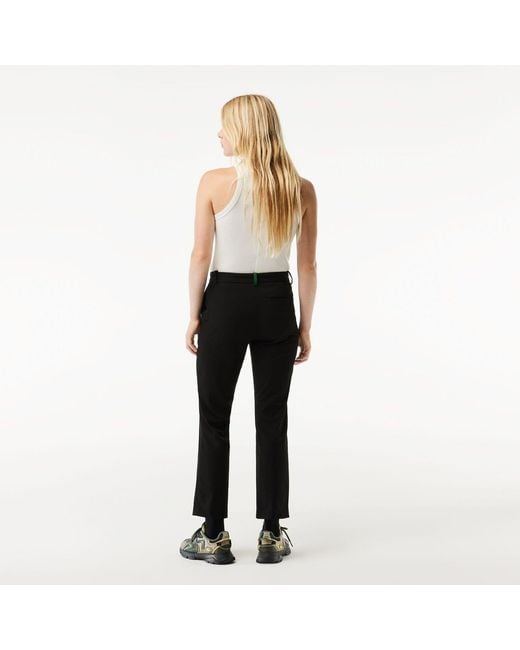 Lacoste Black Fit Stretch Cotton Chinos