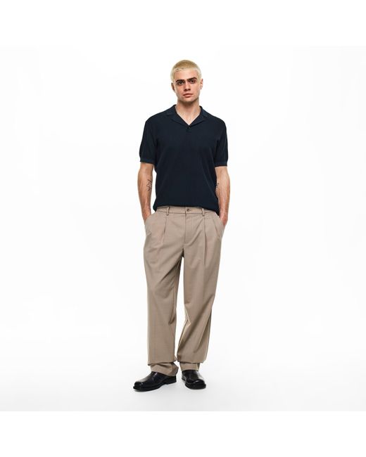 ARMANI EXCHANGE Black Knitted Polo Shirt for men