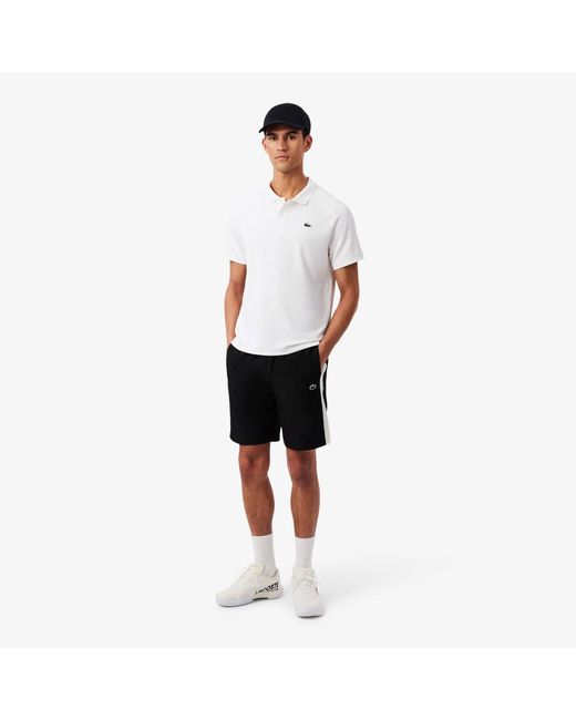 Lacoste White Short Sleeve Performance Polo Shirt for men