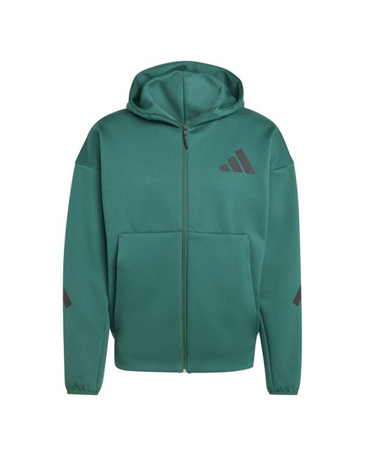 Adidas Green M Z.N.E. Fz Tracksuit Top for men