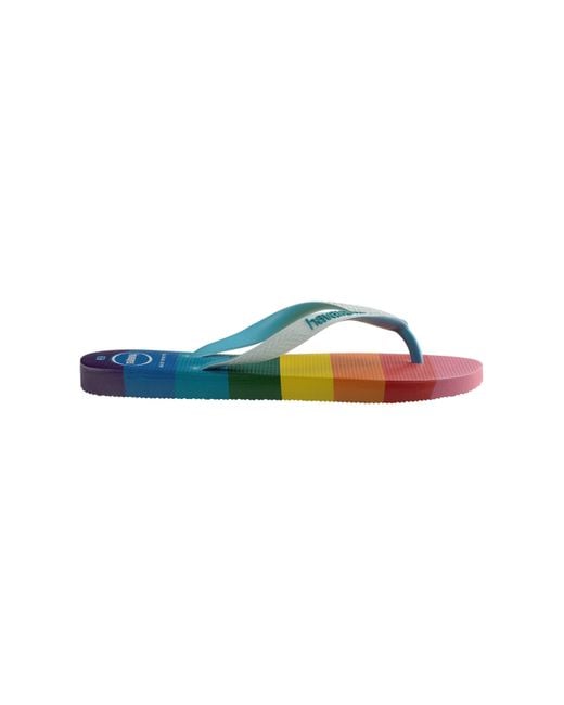 Havaianas Blue Top Pride Allover Flip Flops
