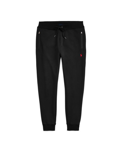 Polo Ralph Lauren Black Closed Hem Fleece Joggers for men