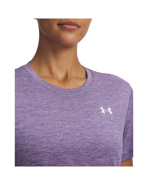 Under Armour Purple Tech Twist Short Sleeve Luxe