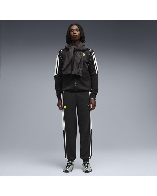 PUMA Black Adults Ferrari Closed Hem Jersey Joggers