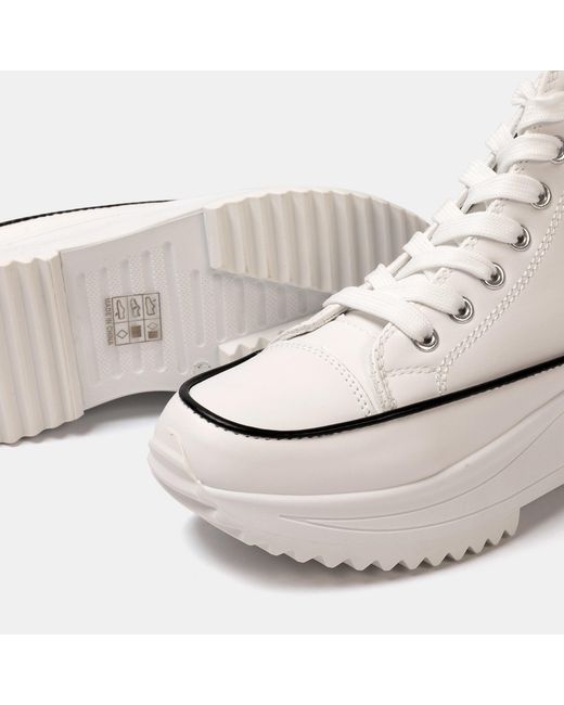 Firetrap White Platform Hi Top Ladies Trainers