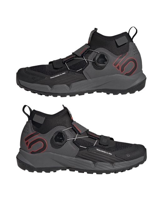 Five Ten Black Adidas 5.10 Trailcross Pro Clip-In Mountain Bike Shoes