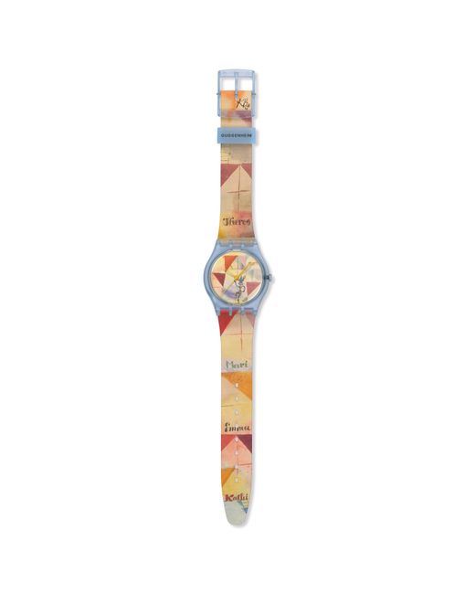 Swatch Blue Guggenheim Quartz Analogue Watch