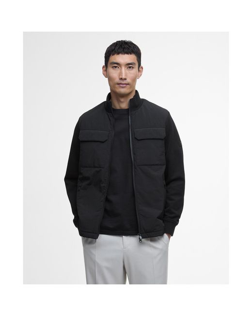 Barbour Black Ethan Quilted Sweatshirt for men