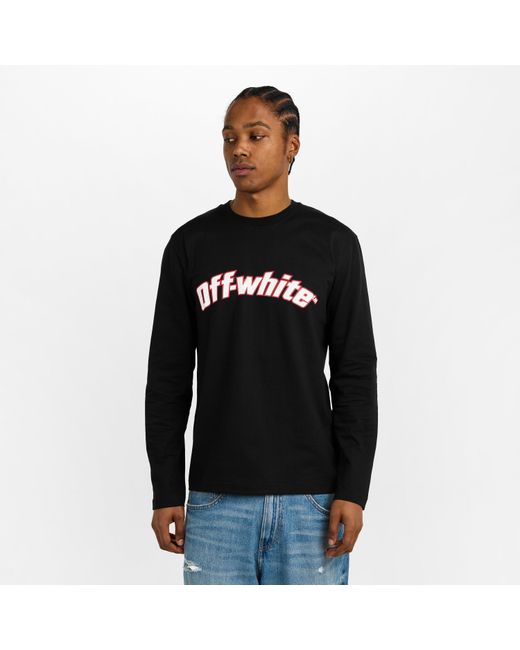 Off-White c/o Virgil Abloh Black Logo Skate Long Sleeve T-Shirt for men