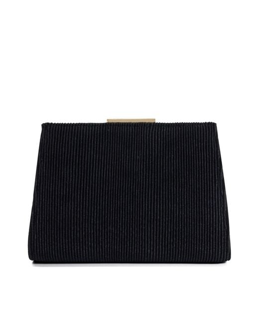 Dune Black Eclipso Textured Frame Clutch Bag