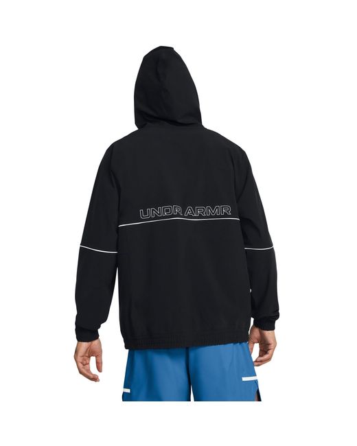 Under Armour Blue Baseline Woven Performance Hoodie for men