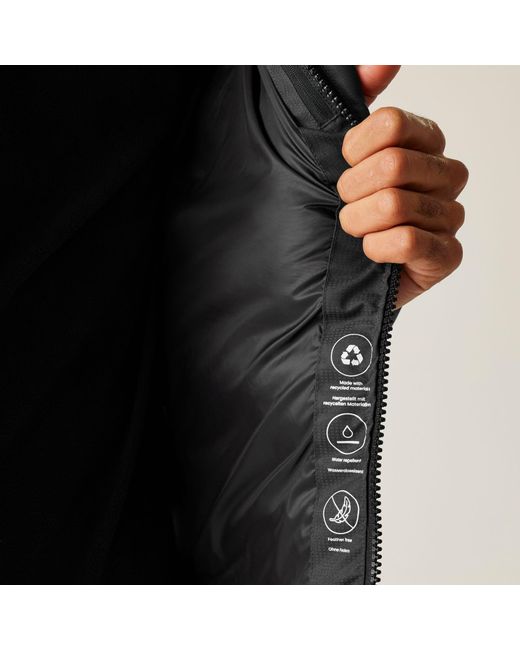 Regatta Black Aldthorn Water-Resistant Quilted Jacket for men