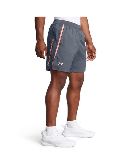 Under Armour Blue Launch Texture Shorts for men