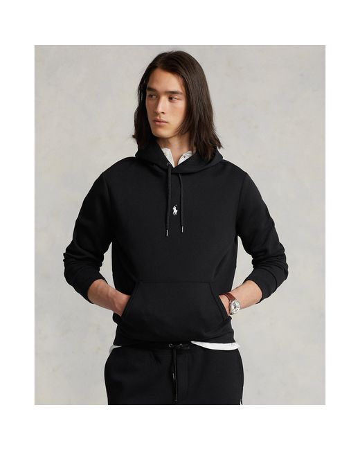 Polo Ralph Lauren Black Double-Knit Tech Hoodie for men