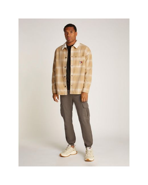 Tommy Hilfiger Natural Check Teddy Overshirt for men