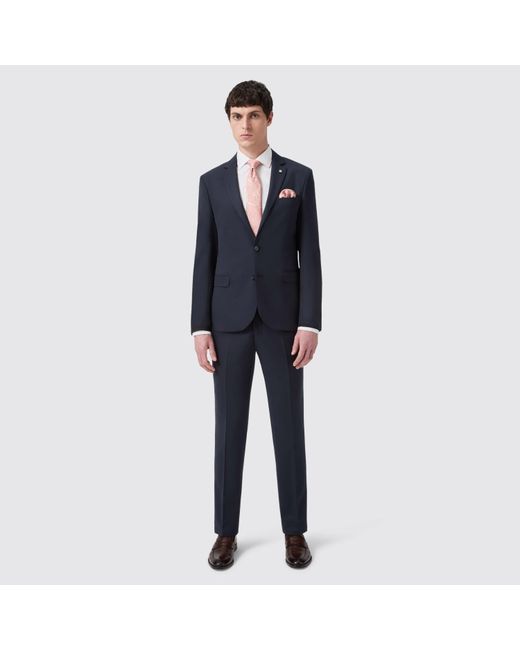 Twisted Tailor Blue Ellroy Tailored Fit Trouser for men