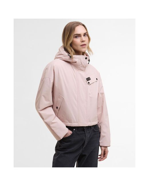 Barbour Pink Atlanta Cropped Waterproof Rain Anorak