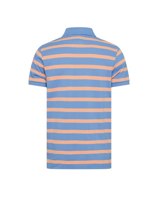 Gant Blue Striped Polo Sh Sn64 for men