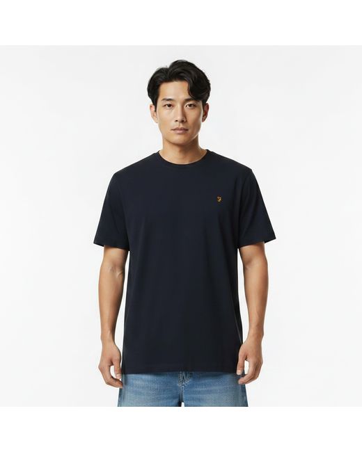 Farah Blue Harrow Ss T-Shirt for men