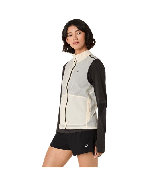 Asics Black Metarun Packable Performance Running Gilet