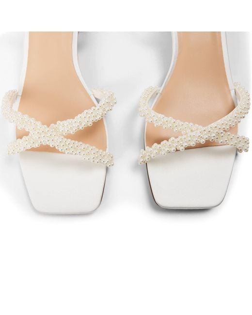 Steve Madden White Gabby Block Heel Court Shoes