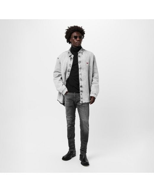 DIESEL Gray D Luster Slim Jeans for men