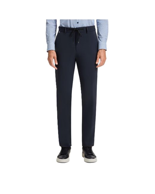 Boss Blue Straight Leg Trousers for men