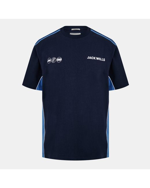 Jack Wills Blue Jw Retro Sport Regular Fit T-Shirt for men
