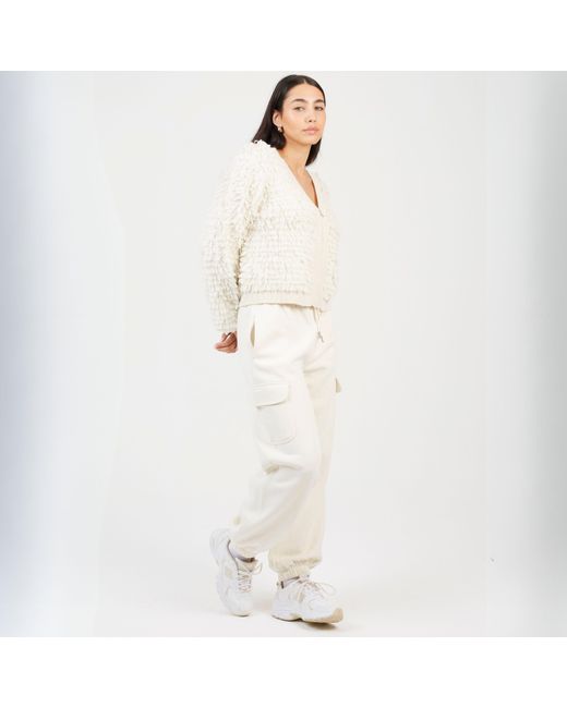 Brave Soul White Bs Jersey Cargo Trousers
