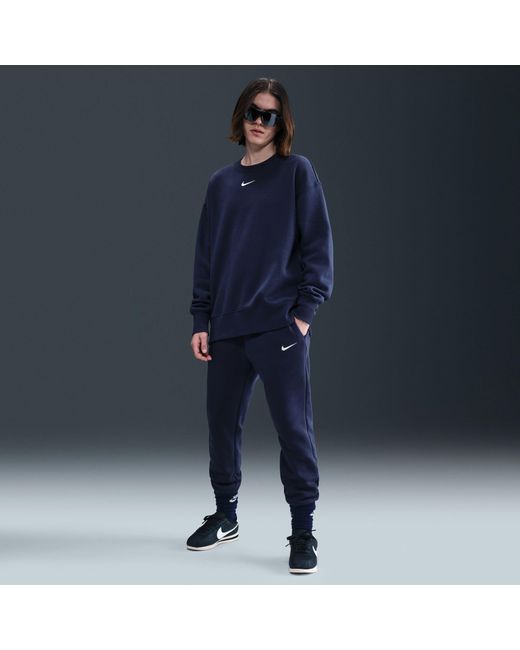 Nike Blue Sportswear Phoenix Fleece Mid-Rise Sweatpants
