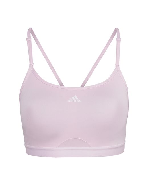Adidas Purple Aeroreact Low Impact Sports Bra