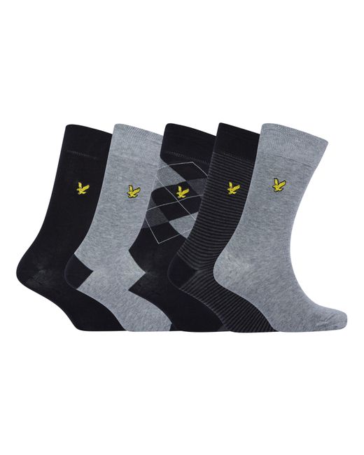 Lyle & Scott Blue Mix Crew Socks for men