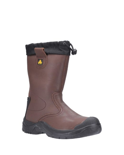 Amblers Safety Brown Fs245 Antistatic Pull On Safety rigger Boot for men