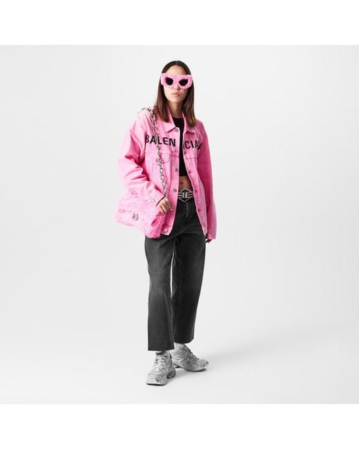 Balenciaga Pink Fluffy Sunglasses