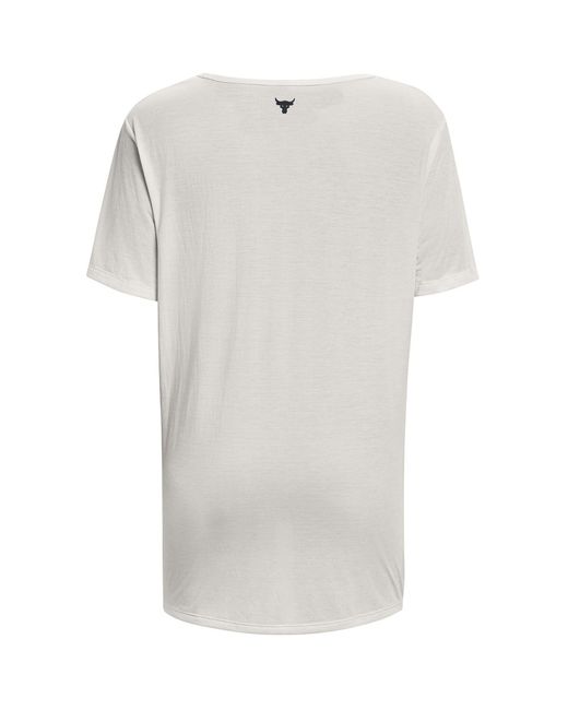 Under Armour White Deep V Short-Sleeve Performance Gym Top