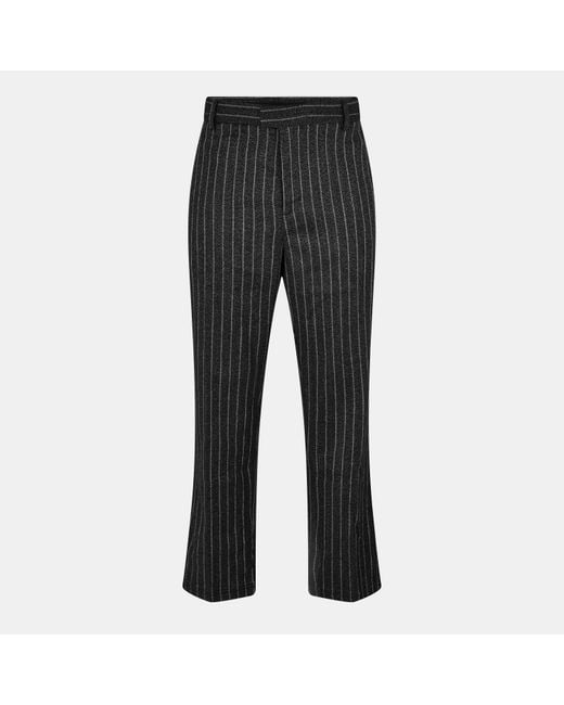 Represent Black Stepped Straight Leg Trousers for men