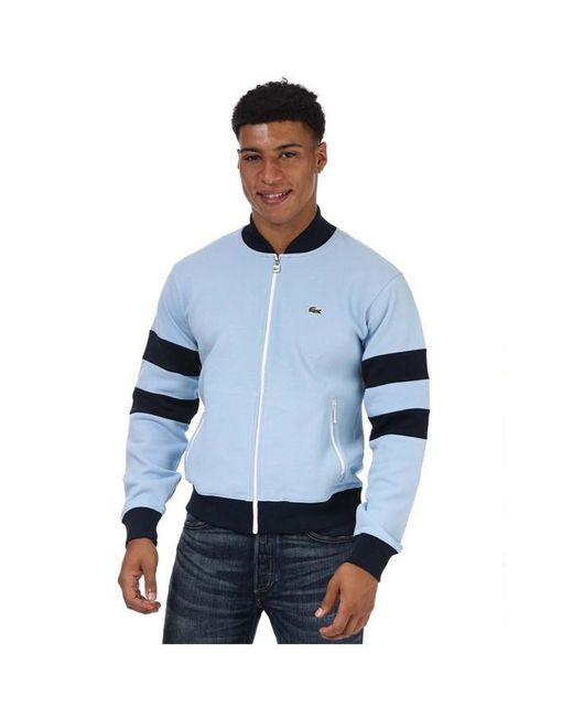 Lacoste Blue Heritage Teddy Style Zip Jacket for men