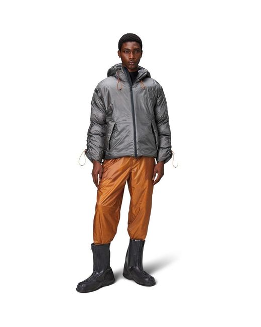 Rains Gray Kevo Vision Waterproof Windproof Short Puffer Jacket for men