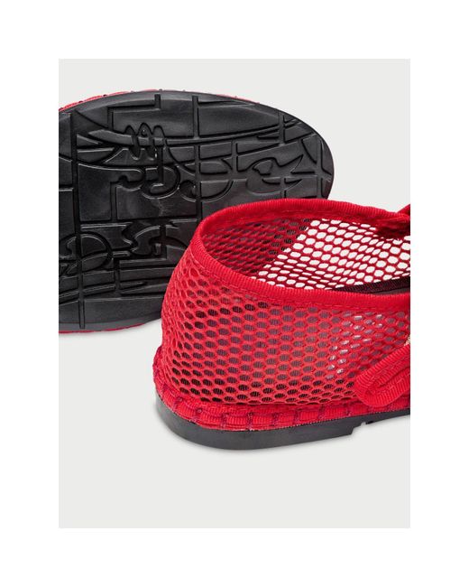 Flabelus Red Isabella Mesh Mary Jane