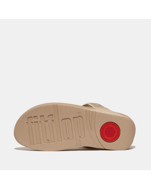 Fitflop Natural Lulu Crystal Toe-Post Sandals