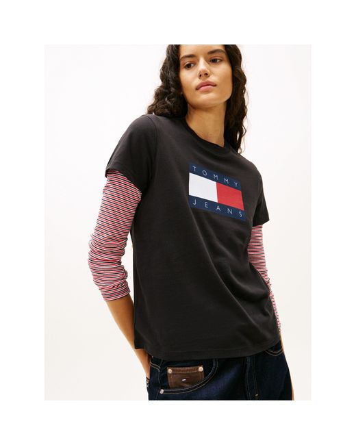 Tommy Hilfiger Black Tj Badge Rib Regular Fit T-Shirt