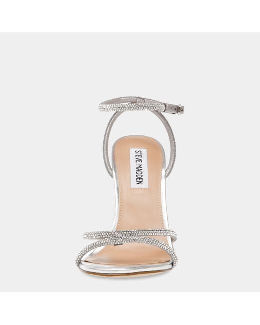 Steve Madden White Bryanna Heeled Sandals