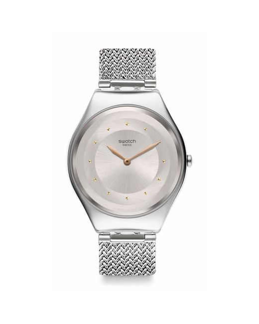 Swatch Metallic Adults Skinsand Analogue Quartz Watch