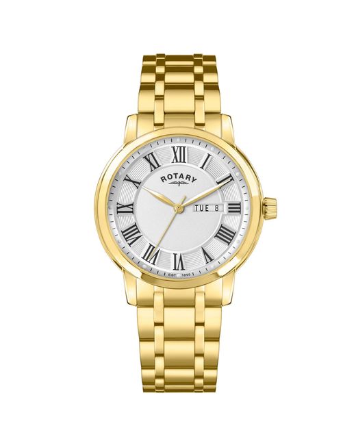 Rotary Metallic Heritage Ss Bracelet Watch for men