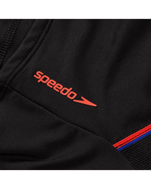 Speedo Black Halter Crop Top Bikini