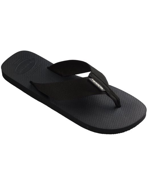 Havaianas Black Urban Basic Rubber Sole Flip Flops for men