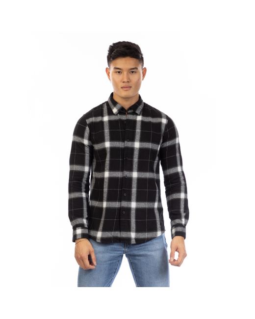 Peter Werth Black W Haslam Long Sleeve Plain Shirt for men