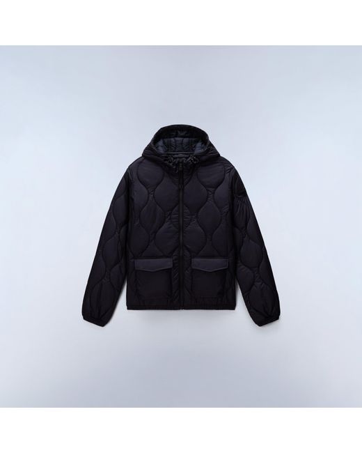 Napapijri Blue Napa Shorts Quilted Short Puffer Jacket