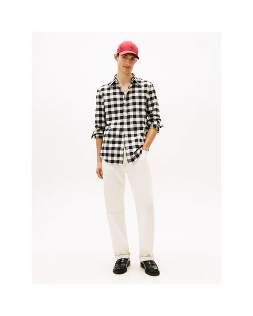 Tommy Hilfiger Black Buffalo Check Long Sleeve Shirt for men